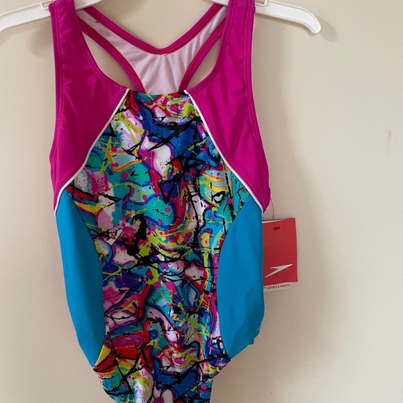 Speedo Girls Multicolor Swimsuit - Picture 1 of 3